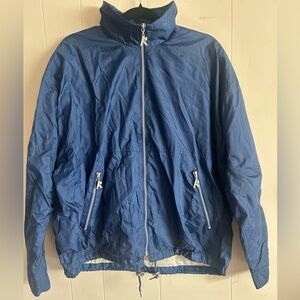 Vintage Kokanee, Blue Windbreaker Rain Jacket, size M, pockets